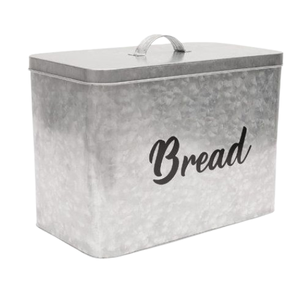 Récipient de stockage de pain moderne Boîte à pain en métal Comptoir de cuisine Boîte à pain en métal de style traditionnel - Product Image 3