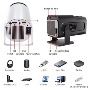 Venta caliente HY320mini Proyector DE VIDEO 4K Pantalla de proyección Proyector inteligente portátil HY320mini - Product Image 4