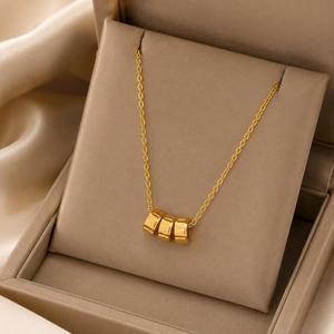Minimalist Trendy 18K Gold Plated Stainless Steel <b>Shell</b> Butterfly Heart Pendant Necklace Unisex Link Chain <b>Choker</b> Jewelry - Product Image 6