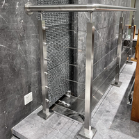 HDSAFE facile à installer rampe d'escalier Villa hôtel centre commercial sécurité balustrade en acier inoxydable main courante LED balcon câble garde-corps