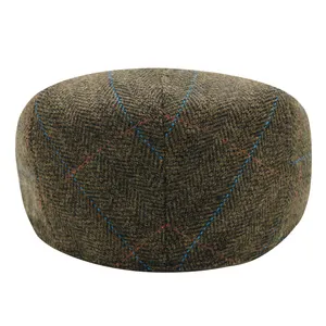 Cappello da donna stile Vintage di fabbrica in misto lana classica da uomo berretto piatto autunno inverno berretto in lana da guida edera