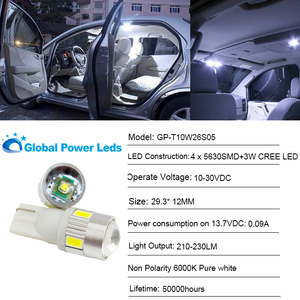 Globalpowerleds bóng đèn chỉ báo màu trắng siêu tinh khiết 13.5V bóng đèn đánh dấu bên xe 24V bóng đèn <span class=keywords><strong>LED</strong></span> 3W 5630smd 2 năm - Product Image 6