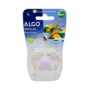ALGO Sucette de <span class=keywords><strong>nuit</strong></span> à tête plate Sucette en silicone qui brille dans le noir Sucette pour bébé sans BPA - Product Image 4