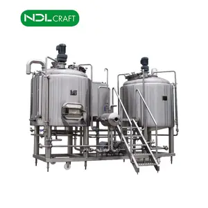 Equipamento de microcervejaria 1000L com cervejaria comercial de 2 vasos, máquinas para fabricação de cerveja para bar