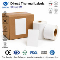 Étiquettes d'emballage imperméables 4x6, rouleaux d'étiquettes thermiques vierges autocollantes, autocollants d'expédition thermiques directs pour utilisation en entrepôt frigorifique