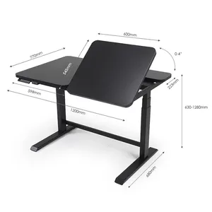 Meja berdiri ergonomis Modern dengan fungsi dimiringkan, Motor ganda bingkai meja berdiri bisa disesuaikan tinggi elektrik untuk belajar menggambar