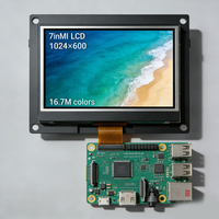 Module LCD TFT personnalisé de 7 pouces avec écran tactile pour interface, résolution 1024x600, luminosité 450 nits, Raspberry Pi 4/3/Zero