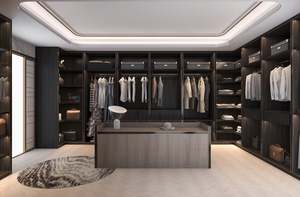 Armario de Dormitorio para Hombre, Estilo Moderno y Minimalista, de Alta Gama, Serie Totalmente Negra, Diseño Plegable, Garantía de 5 Años - Product Image 5