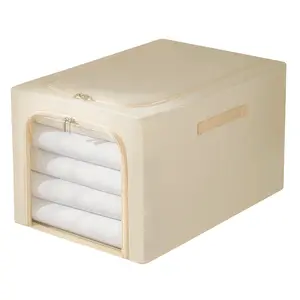 กล่องเก็บของพับได้ทำจากผ้าอ๊อกซ์ฟอร์ด600D เป็นมิตรกับสิ่งแวดล้อมพร้อมโครงเหล็กสำหรับห้องนั่งเล่นสำนักงานที่บ้าน