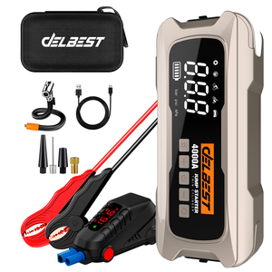 เครื่องช่วยสตาร์ทรถยนต์ 4000A Peak Jump Starter พร้อ<span class=keywords><strong>ม</strong></span>เครื่องอัดอากาศ 150PSI สตาร์ทเครื่องยนต์เบนซิน 12.0 ลิตร และดีเซล 10.0 ลิตร  แบตสำรอง PD65W สำหรับรถยนต์ 12V/24V - Product Image 2