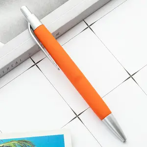 로고가있는 맞춤형 프로모션 매우 저렴한 오렌지 로고 볼펜