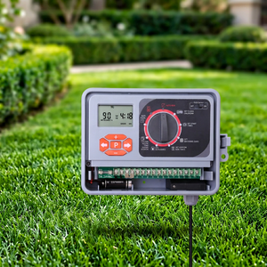 Programmateur d'irrigation automatique 6 programmes <span class=keywords><strong>36</strong></span> horaires de démarrage pour 4 à <span class=keywords><strong>11</strong></span> zones avec capteur de pluie et synchronisation de pompe, alimentation CA pour pelouse - Product Image 1