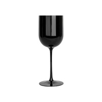 Usine en gros 480ml 16oz gobelets à vin en plastique noir avec jante en or flûtes à champagne de mariage verres à vin en plastique