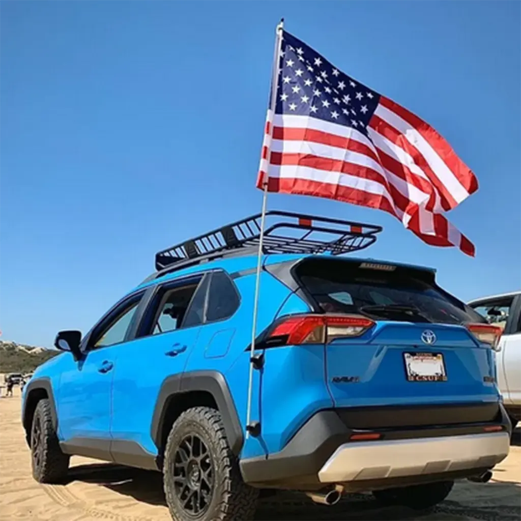 Drapeau américain drôle de bonne qualité personnalisé en gros pour les voitures, drapeaux de voiture drôles, drapeaux de voiture personnalisés de décoration