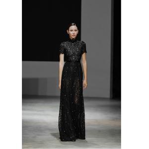 Los Mejores Vestidos Largos para Mujer, Elegantes, con Encaje, Modelo BLOOM, 500 gramos, para Todas las Temporadas, Color Negro y Beige, Maxi, Estándar, Manga Corta - Product Image 5