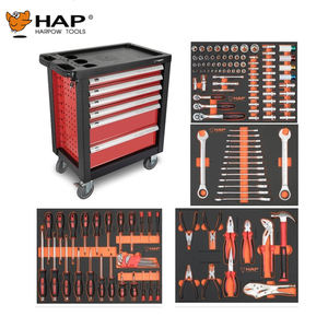 Chariot à outils professionnel à 6 tiroirs avec ensemble d'outils de 220 pièces, armoire à outils - Product Image 6