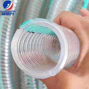 PVC鋼線ホース、透明水道管、食品グレードの大口径不凍液シリコーン複合繊維強化ホース