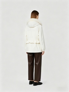 LOVEXUAN - <span class=keywords><strong>Doudoune</strong></span> Premium pour <span class=keywords><strong>Femme</strong></span> en Duvet d'Oie - Col en Véritable Fourrure <span class=keywords><strong>de</strong></span> Renard, Manteau d'Hiver Matelassé à Capuche et Volants, OEM ODM - Product Image 2