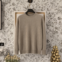 Pull en cachemire à manches longues personnalisable pour homme, nouvelle collection automne-hiver, confortable, respirant, couleur unie, haute qualité