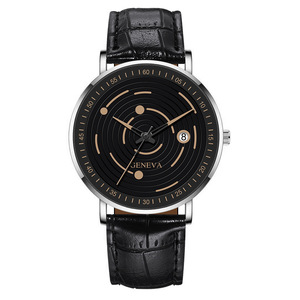 Venta al por mayor cuero de la Pu de moda relojes hombres calendario simple <span class=keywords><strong>Ginebra</strong></span> relojes - Product Image 6