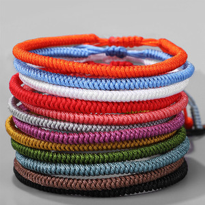 Boho fait à la main diamant <span class=keywords><strong>noeud</strong></span> tissé 12 signes du zodiaque Bracelets mode cordon rouge astrologie Bracelet bijoux pour femmes cadeau d'anniversaire - Product Image 1