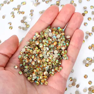 SS3-SS50 Bulk Rhinestones Atacado Strass De Vidro Flat Back Não Hotfix Glitter Diamante Pedra Para Vestuário Prego ArtT