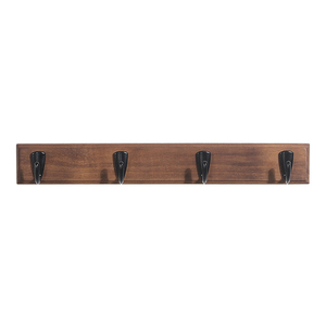 Crochets muraux en bois massif, style rustique, en hêtre et chêne, pour entrée, sans perçage - Product Image 1