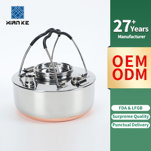 Stainless Steel Durable Portable 1.5L Boiling Tea <strong>Kettle</strong> with Anti-heat Handle for Hiking <strong>Camping</strong> Outdoor Use - Product Image 1