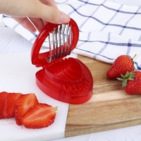 Groothandel Keuken Gadgets Aardbei Huller En Cutter Snijmachine Fruit Gereedschap