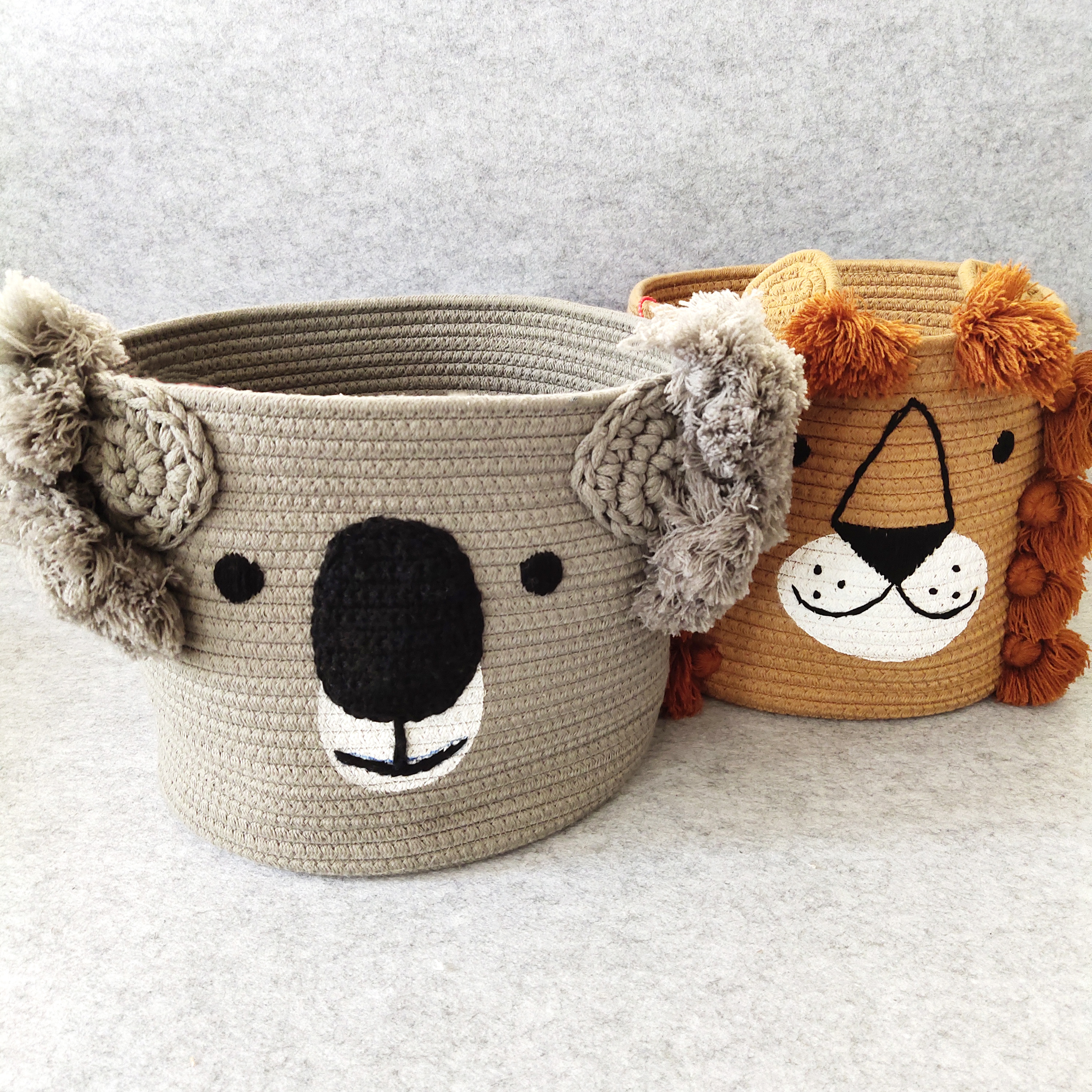 Лидер продаж, оптовая продажа, современные Мультяшные крылья, хлопковая веревка, тканые игрушки, детская сумка для хранения, корзина-Органайзер