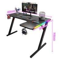 Bureau d'angle RGB P201 en gros direct usine – Bureau de streaming/gaming/esports en L sans finition de surface pour l'export