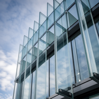 Verre trempé laminé transparent 6 mm 8 mm 10 mm 12 mm, panneaux de verre de sécurité renforcés pour les fenêtres, les portes et les façades des bâtiments modernes