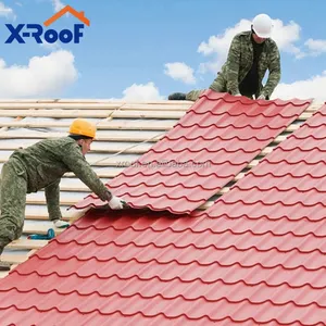 Material de construcción de plástico impermeable translúcido telhas de telhado teja española teja de PVC para casa de Villa