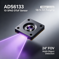 Capteur photoélectrique ADS6133 1D DToF 5m Détection multi-objets 24 FOV 940nm Module VCSEL TOF Caméra AF Robot Évitement d'obstacles