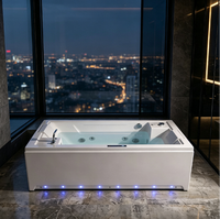 Profitez d'une expérience de bain de niveau spa, baignoire à jets intérieure avec 23 jets, Bluetooth et chauffage thermostatique pour l'hôtellerie et l'habitation
