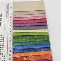 Série de cuir PU à texture claire, motif crocodile, cuir synthétique gaufré, tissu en stock pour couverture de livre haut de gamme