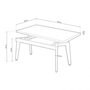 คุณภาพพรีเมี่ยมเฟอร์นิเจอร์ราคาถูกโต๊ะกาแฟแบบ Kay Lift สไตล์โมเดิร์น100% ไม้โอ๊คป่าทำในห้องนั่งเล่นของสเปน - Product Image 1