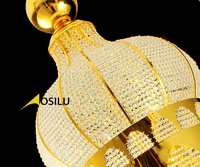 Lustre en cristal K9 de style oriental moderne, haute qualité, doré, musulman, lustre traditionnel musulman