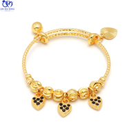 Jxx Bracelets pour enfants en or 24K, avec pendentif cœur en diamant, design mode, vente en gros usine