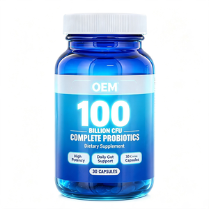 100 milliards d'UFC <span class=keywords><strong>Probiotiques</strong></span> <span class=keywords><strong>Complets</strong></span> 30 Capsules Complément Alimentaire OEM pour le Soutien Quotidien de la Flore Intestinale - Product Image 1