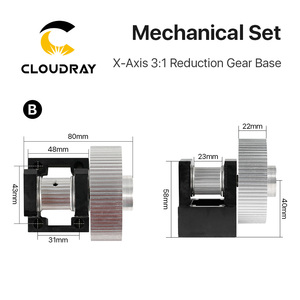 Cloudray Laser Machine Parts 3:1 Reduction <strong>Gear</strong> <strong>Box</strong> - Product Image 3