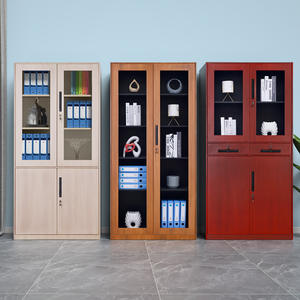 ตู้เก็บเอกสารโลหะแบบพับได้เต็มความสูงทันสมัย พร้อมประตูกระจก สำหรับใช้ในบ้าน สำนักงาน โรงแรม ห้องครัว ห้องนอน โรงพยาบาล และคลังสินค้า - Product Image 2