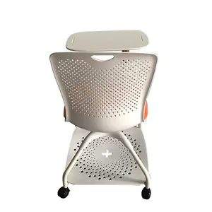Chaise d'école pliable en plastique, fauteuil de formation moderne, Style professionnel, avec Pad d'écriture
