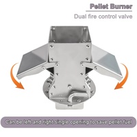 Four à bois à granulés d'extérieur avec brûleur, poêle, bac à particules, brûleur portable coupe-vent pour poêle à bois, ensemble 2 en 1
