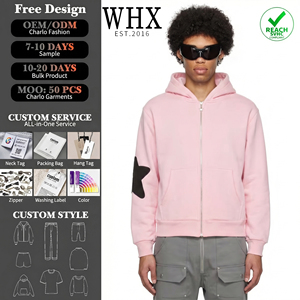 Produttore di <span class=keywords><strong>Felpe</strong></span> con Cappuccio Personalizzate da <span class=keywords><strong>Uomo</strong></span> in Puro Cotone con Patchwork e Ricami in Stile Streetwear - Product Image 1