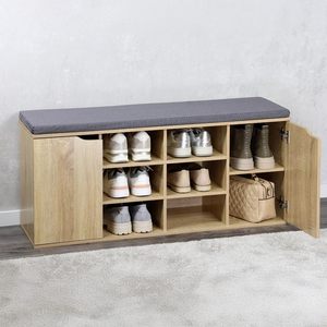 Moderno Mobile Porta Scarpe con Cuscino, Materiale in Legno, Colore Quercia Sonoma Naturale, <span class=keywords><strong>Dimensioni</strong></span> L103.5xH48xW29.5cm |   Modello 15928 13 - Product Image 5