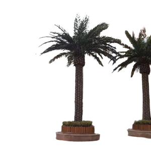 Bán Buôn Ngoài Trời Sợi Thủy Tinh Ngày Cây Cọ Đường Phố Mặt Đất Vườn Cảnh Quan Giá Rẻ Nhân Tạo Cây Cọ - Product Image 4