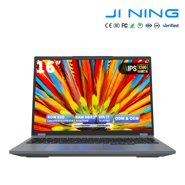 Wholesale 6th Gen Intel Core I7 6700H 4 Core 8 Threads Laptop 16 Inch P106 6GB RAM 8GB 32GB 1TB SSD Gaming Notebook Win 11 Pro