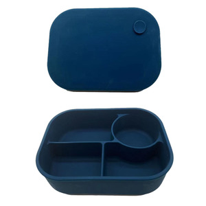 High Quality BPA Free Silicone Bento Box Portable Child Lunch Box Snack Storage Box