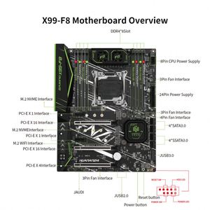 Placa Base <span class=keywords><strong>HUANANZHI</strong></span> <span class=keywords><strong>X99</strong></span> <span class=keywords><strong>F8</strong></span> LGA 2011-3 XEON <span class=keywords><strong>X99</strong></span>, Kit Combinado Intel E5 2696 V3 4*16G DDR4 ECC SATA, Formato ATX, Nueva, Doble 256GB para Servidor - Product Image 2